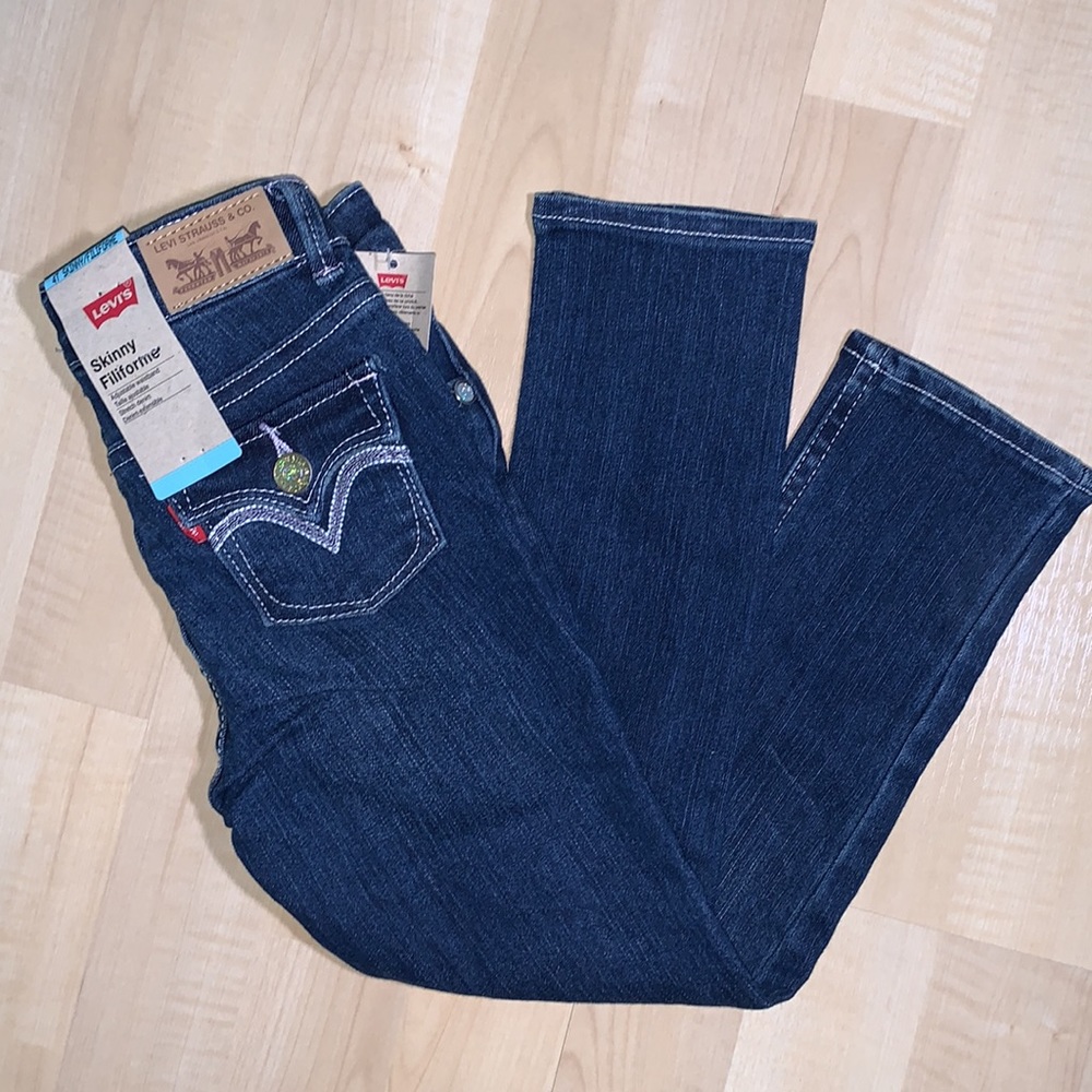 LEVI’S SKINNY FILIFORME Girls Jeans sparkle button